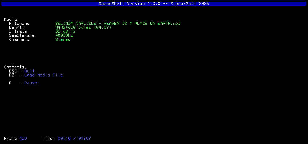 SoundShell program screenshot